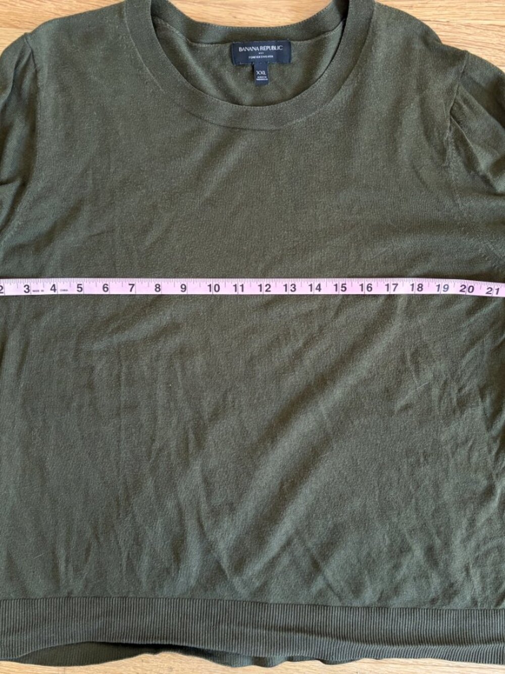 Banana Republic Forever Crewneck Sweater Olive Green XXL - Picture 8 of 9